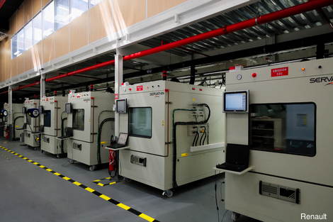 Test benches at Renault's Lardy technical centre